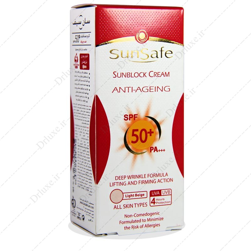 کرم ضدآفتاب SPF50 سان سیف رنگی - بژ روشن