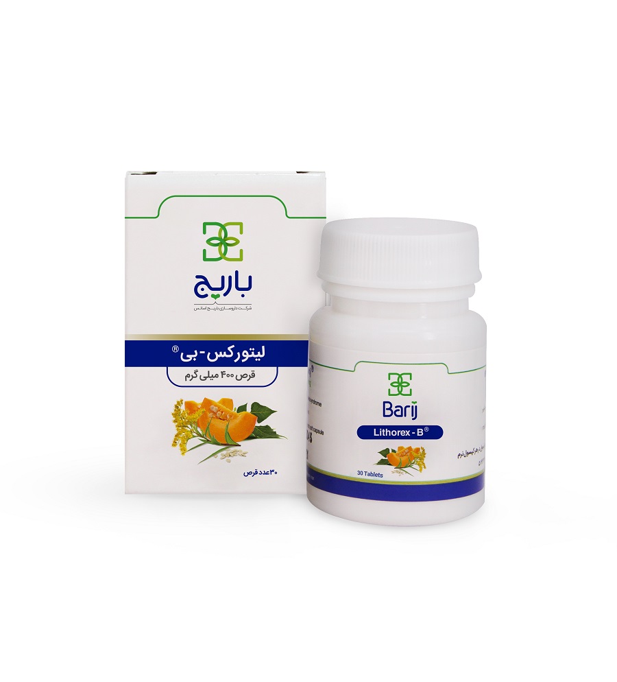قرص گیاهی لیتورکس-بی 400 میلی گرم باریج